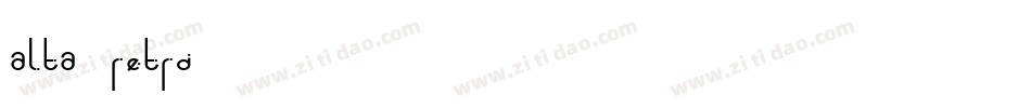 alta retro2字体转换